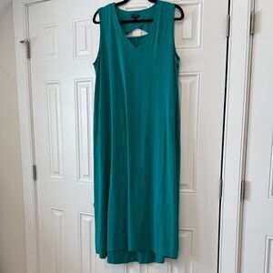J. Jill Sleeveless High Low Dress in Teal